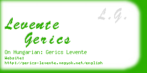 levente gerics business card